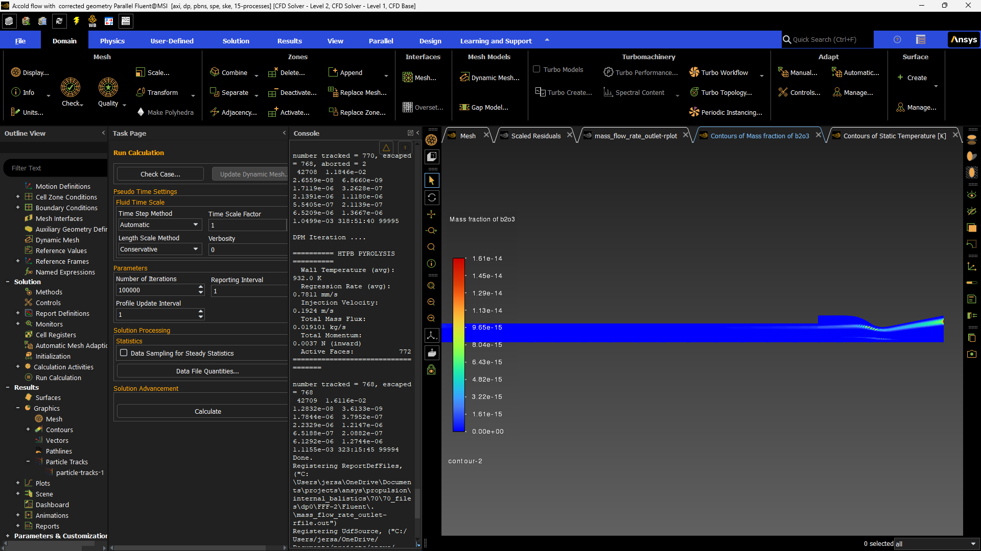 Reactive Combustion Simulation